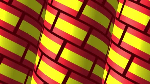 Spain Flag Animation Thumbnail Cover Intro Social Media — Stock Video