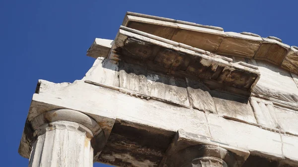 古代の遺跡の壁はギリシャをアテネ — ストック写真