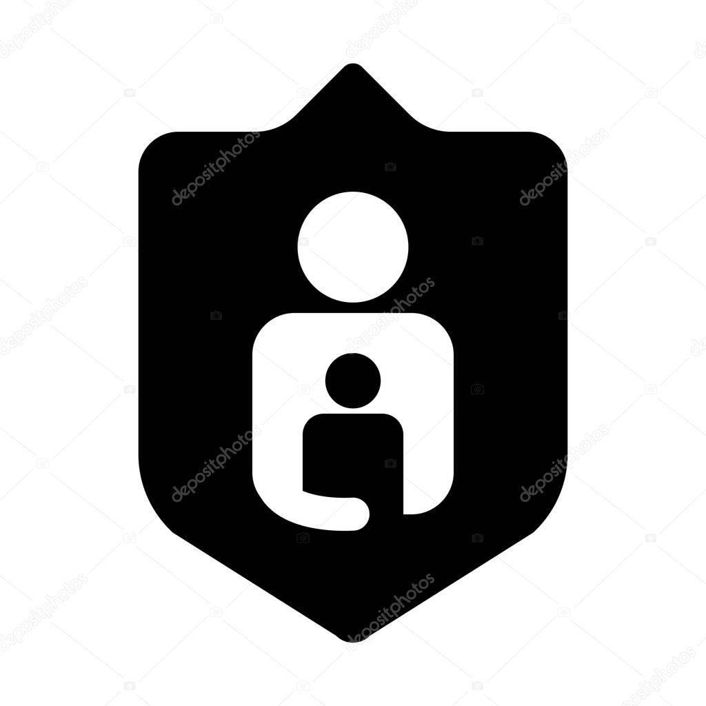 parental control sign icon vector