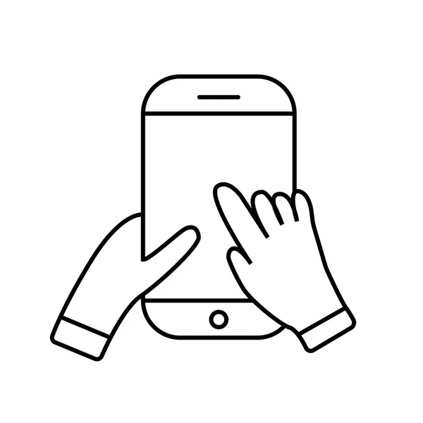 Smarttelefon Berøringsskjerm Håndikonvektor – stockvektor