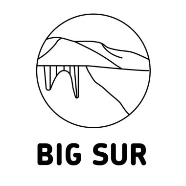 big sur icon isolated vector illustration clipart