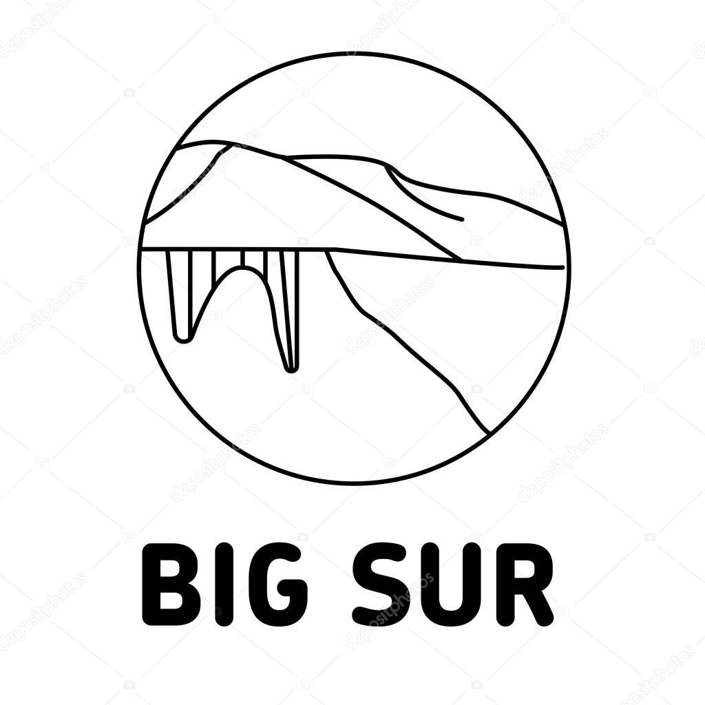 big sur icon isolated vector illustration