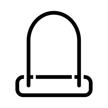 bisiklet kilidi, u kilidi, güvenlik simgesi vektörü