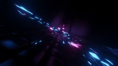 Modern soyut trend disko tüneli 3D görüntüleme