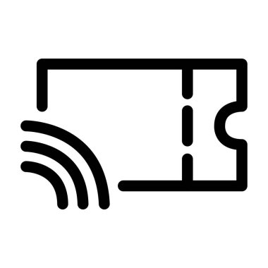 bilet çevrimiçi vektör illüstrasyonu