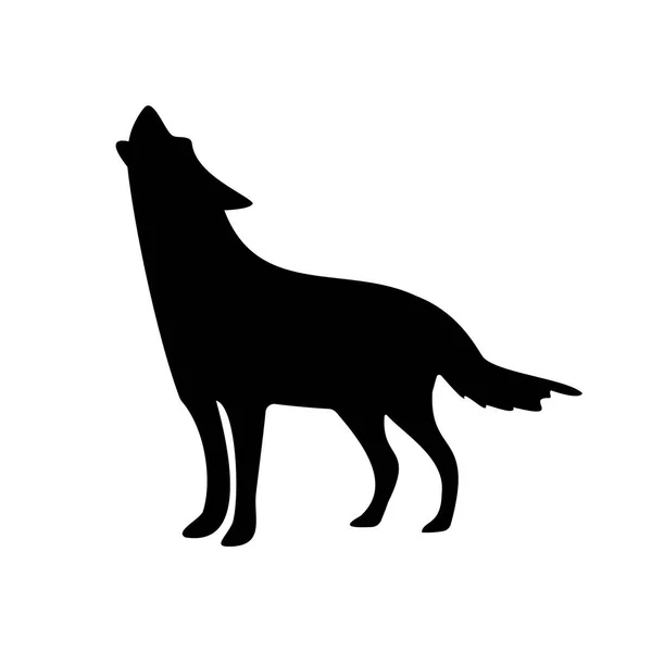 Wolf Geïsoleerde Platte Vector Illustratie — Stockvector