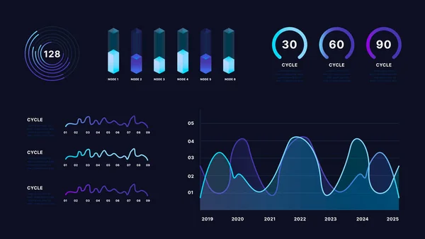 Gegevens Scherm Technologie User Interface Vector Illustratie — Stockvector