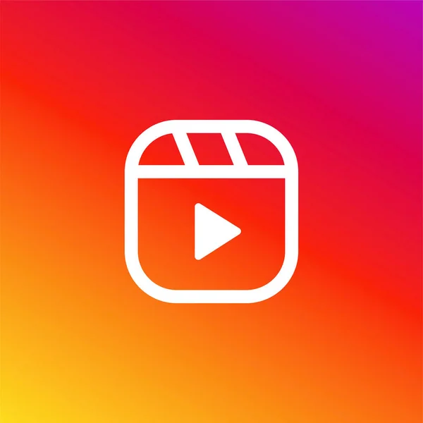 Instagram video vektör simgesi resimlemesini makaraya alır