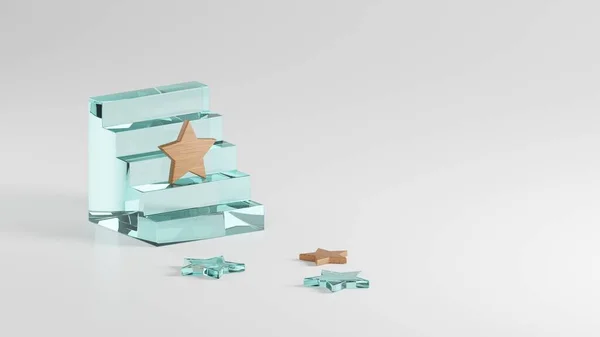 Glazen Trap Minimaal Concept Weergave Illustratie — Stockfoto