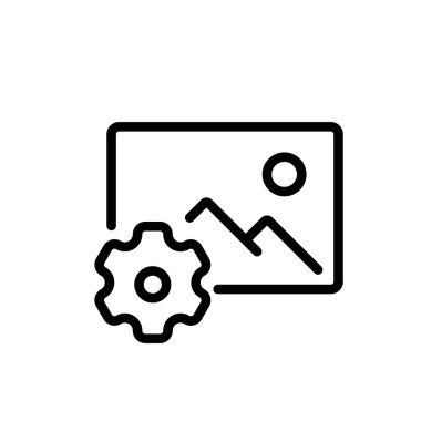 resim düzenleme ayarları çizgi vektör sembolü