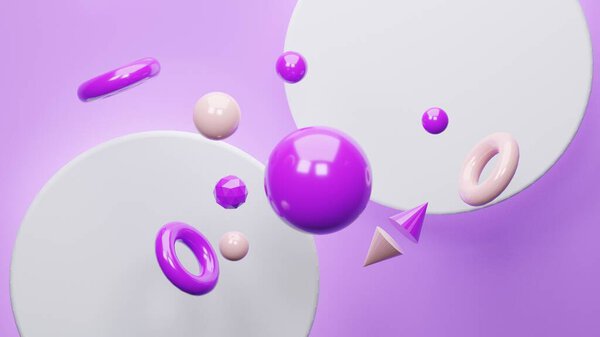 Abstract Background Dynamic Object Render Illustration Glossy Shape Modern Trendy Royalty Free Stock Images