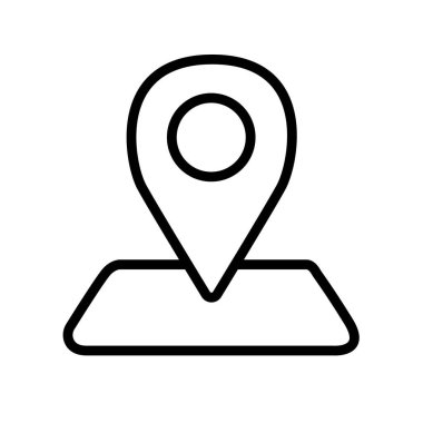 konum pin satırı ikon vektör sembolü