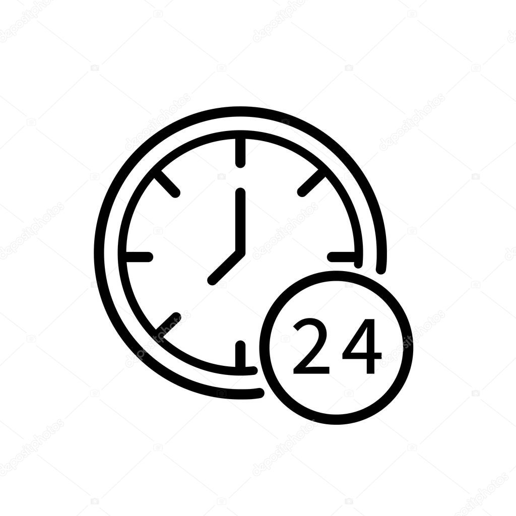 24 hours timeline icon vector symbol