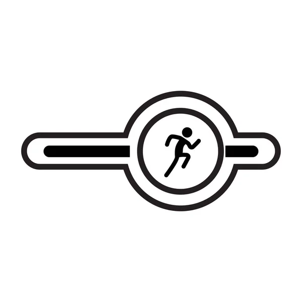 Competitive Sports Track Icon Vector Symbol — Stock Vector
