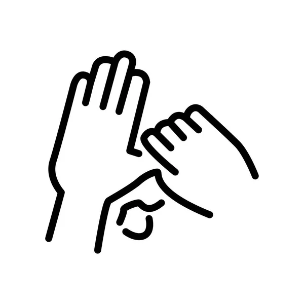 Рука Детальна Іконка Лінії Очищення Векторний Символ — стоковий вектор
