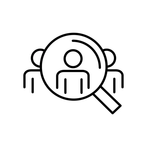Recruitment Business Line Icon Vector Symbol — Stock Vector