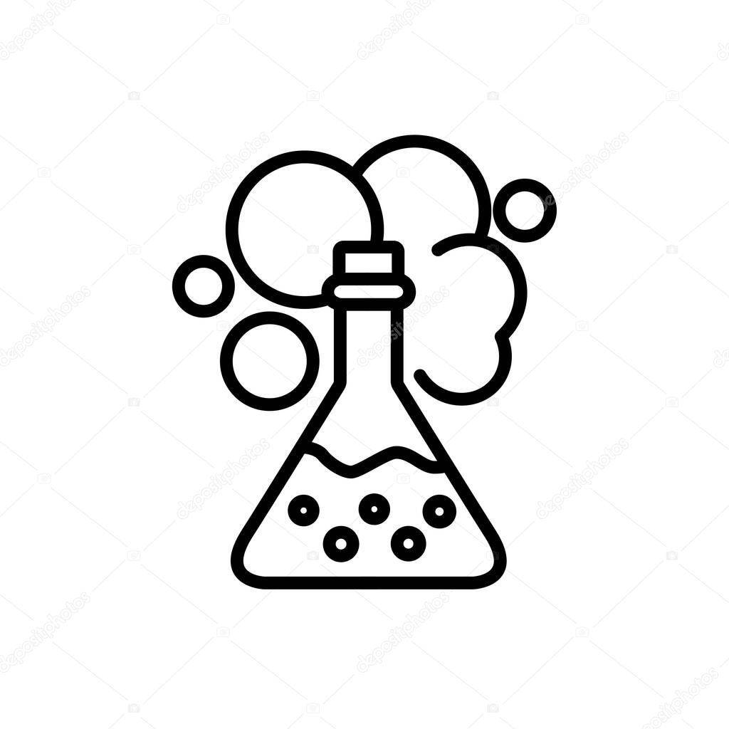 test tube clinical research line icon vector symbol