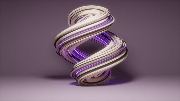 Spiral Abstract Shape Render Illustration Abstract Geometric Pastel Color Royalty Free Stock Photos