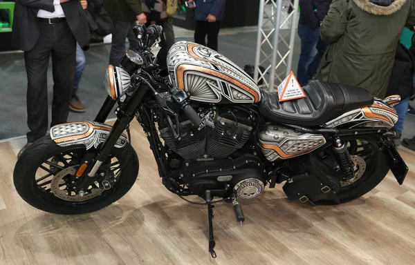 土耳其伊斯坦布尔 2018年2月24日 在伊斯坦布尔展览中心摩托车伊斯坦布尔展出的哈雷摩托摩托车 — 图库照片