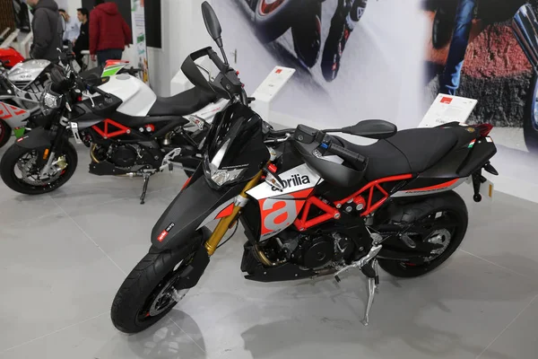 Istanbul Turquia Fevereiro 2018 Aprilia A900 Exposição Motobike Istambul Centro — Fotografia de Stock