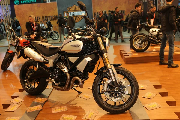 Istanbul Turquia Fevereiro 2018 Ducati Scrambler 1100 Exposição Motobike Istambul — Fotografia de Stock