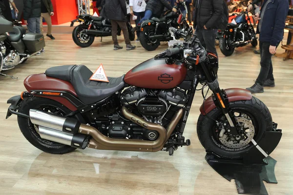 Istanbul Turkey February 2018 Harley Davidson Motorcycle Display Motobike Istanbul — Stock Photo, Image