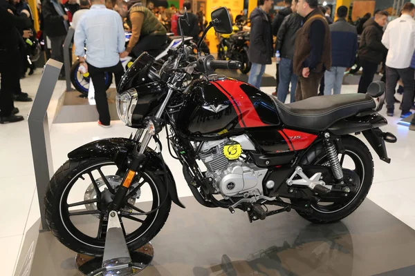 Istanbul Turquía Febrero 2018 Bajaj V15 Exhibición Motobike Istanbul Centro — Foto de Stock