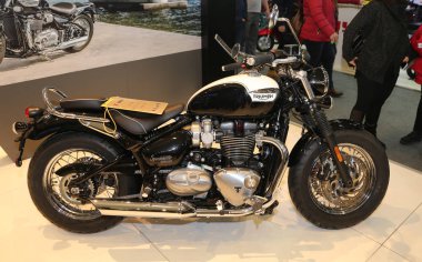 Istanbul, Türkiye - 25 Şubat 2018: Zafer Speedmaster Motobike Istanbul Istanbul Sergi Sarayı'ekranda