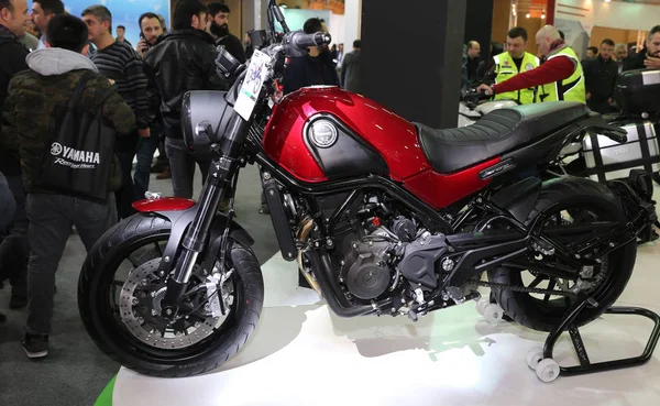 Istanbul Turquia Fevereiro 2018 Benelli Leoncino Exposição Motobike Istambul Centro — Fotografia de Stock