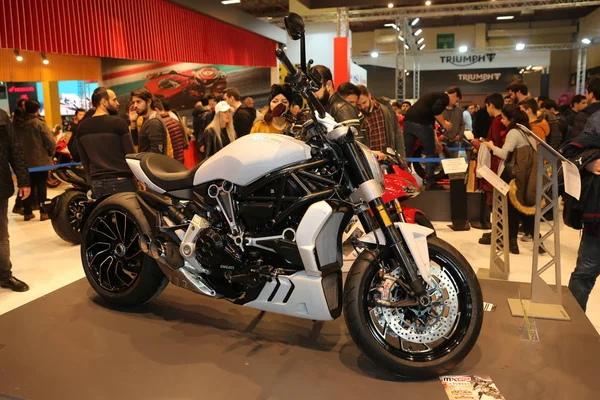 Istanbul Turquia Fevereiro 2018 Ducati Diavel Exposição Motobike Istambul Centro — Fotografia de Stock