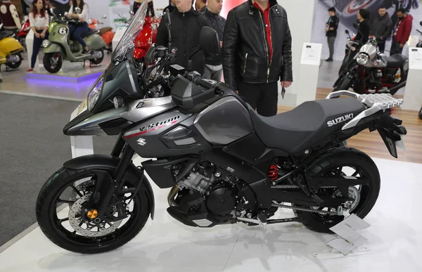 Istanbul Turquia Fevereiro 2018 Suzuki Strom 1000 Exposição Motobike Istambul — Fotografia de Stock