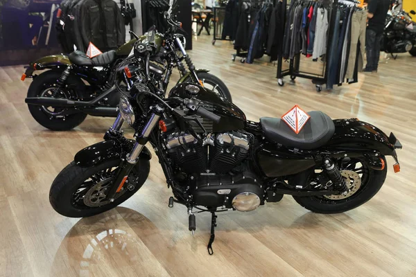 Istanbul Turkiet Februari 2018 Harley Davidson Motorcykel Utställda Motobike Istanbul — Stockfoto