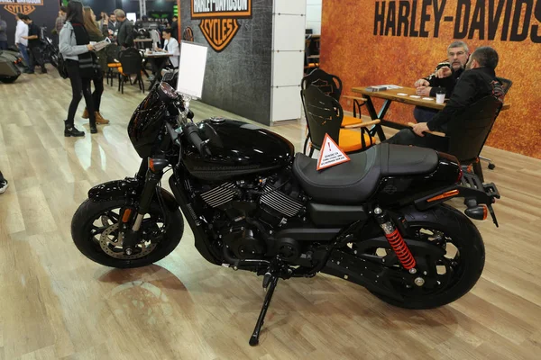 Istanbul Turquia Fevereiro 2018 Motocicleta Harley Davidson Exibição Motobike Istambul — Fotografia de Stock