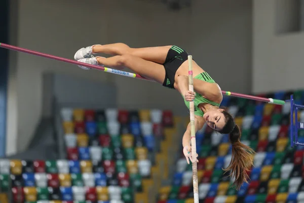 Istanbul Turkije Februari 2018 Undefined Atleet Polsstok Tijdens Istanbul Cup — Stockfoto