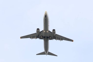 Istanbul, Türkiye - 03 Şubat 2018: Pegasus Havayolları Boeing 737-86j (Cn 37740) açılış Istanbul Ataturk Havaalanı'na. Pegasus Airlines 74 filo büyüklüğü ve 103 hedefleri vardır