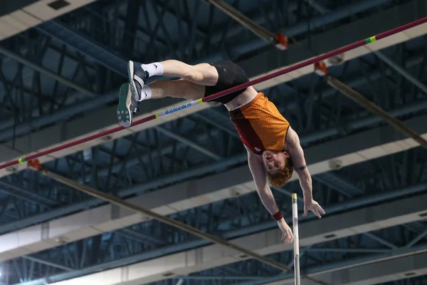 Istanbul Turquia Fevereiro 2018 Pólo Atleta Indefinido Abaulando Durante Campeonato — Fotografia de Stock