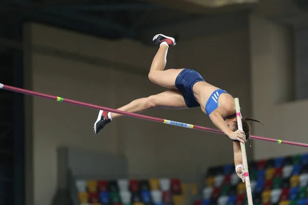 Istanbul Turquia Fevereiro 2018 Pólo Atleta Indefinido Abaulando Durante Campeonato — Fotografia de Stock