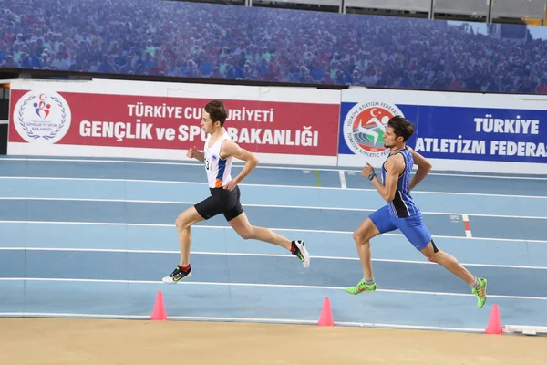 Istanbul Turchia Febbraio 2018 Atleti Che Corrono Durante Campionati Turchi — Foto Stock
