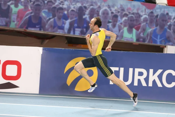 Istanbul Turquía Febrero 2018 Atleta Indefinido Corriendo Durante Campeonato Turco — Foto de Stock