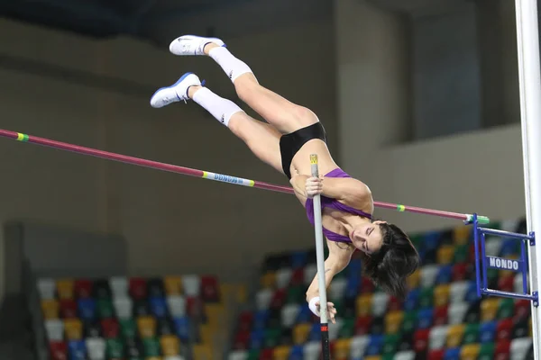 Istanbul Turquia Fevereiro 2018 Pólo Atleta Indefinido Abaulando Durante Campeonato — Fotografia de Stock