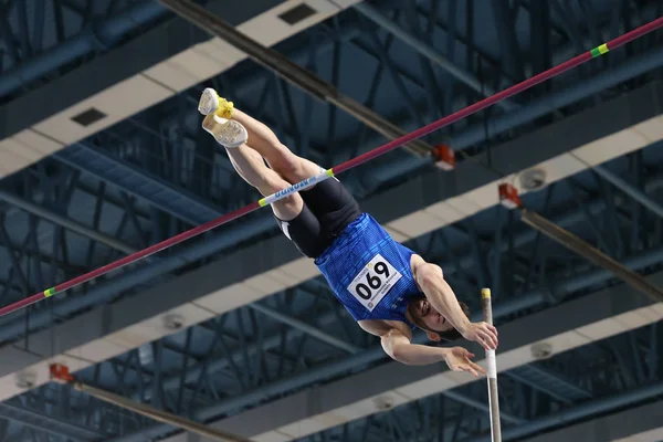 Istanbul Turquia Fevereiro 2018 Pólo Atleta Indefinido Abaulando Durante Campeonato — Fotografia de Stock