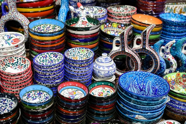 Cerâmica Turca Grand Bazaar Istambul Turquia — Fotografia de Stock
