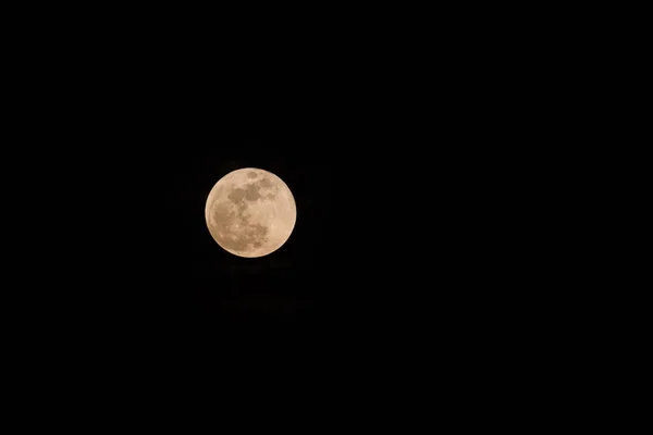 Fenómeno Natural Super Blue Blood Moon Está Subiendo — Foto de Stock