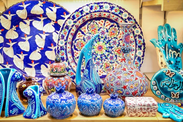 Turecká Keramika Grand Bazaar Město Istanbul Turecko — Stock fotografie