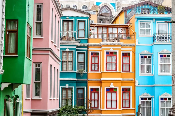 Oude Huizen Fener Istanbul City Turkije — Stockfoto