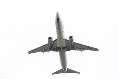 Istanbul, Türkiye - 04 Mart 2018: Pegasus Havayolları Boeing 737-8as (Cn 33605) açılış Istanbul Ataturk Havaalanı'na. Pegasus Airlines 74 filo büyüklüğü ve 103 hedefleri vardır