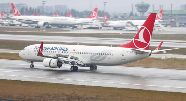 Istanbul Türkei März 2018 Türkische Fluggesellschaften Starten 737 8F2 40991 — Stockfoto