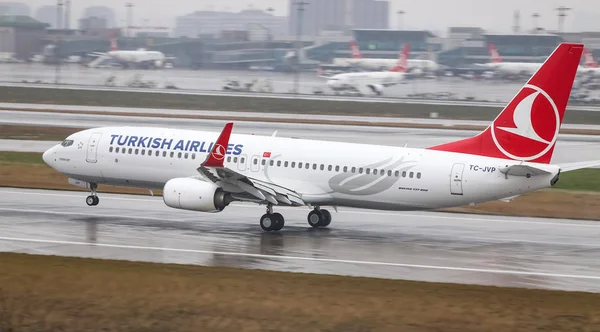 Stambuł Turcja Marca 2018 Turkish Airlines Lądowania Boeinga 737 8F2 — Zdjęcie stockowe