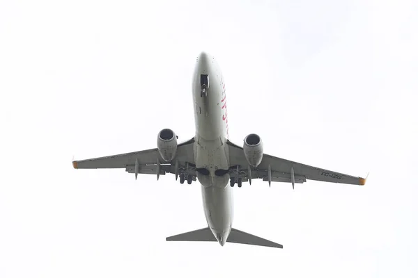 Istanbul Turquie Mars 2018 Atterrissage Boeing 737 8As 33605 Pegasus — Photo