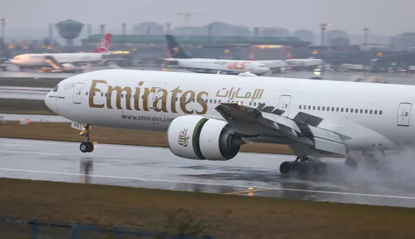 Istanbul Turkei März 2018 Emirate Boing 777 31Her 41076 Landung — Stockfoto